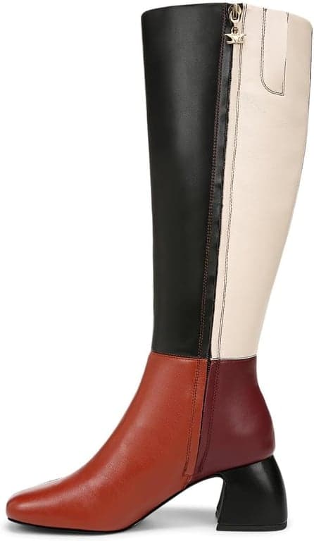 Circus NY by Sam Edelman Botas altas hasta la rodilla Oaklyn para mujer Negro/Coñac/Marfil 8 Mediano - imagen 3